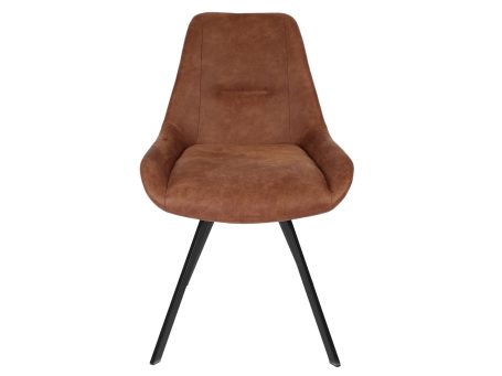 Krzesło tapicerowane brązowe ikonka FLORA