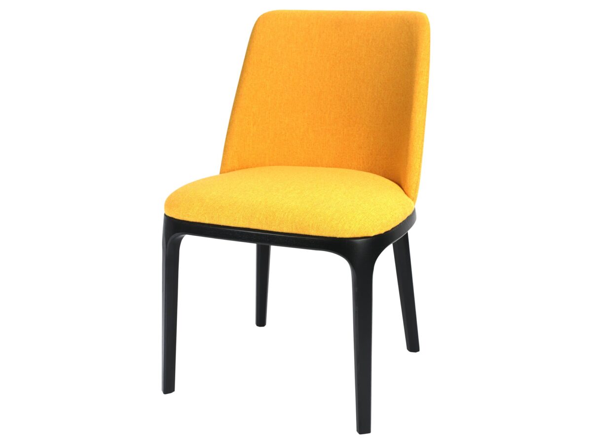 Eleganter Polsterstuhl aus Naturholz HATTIE