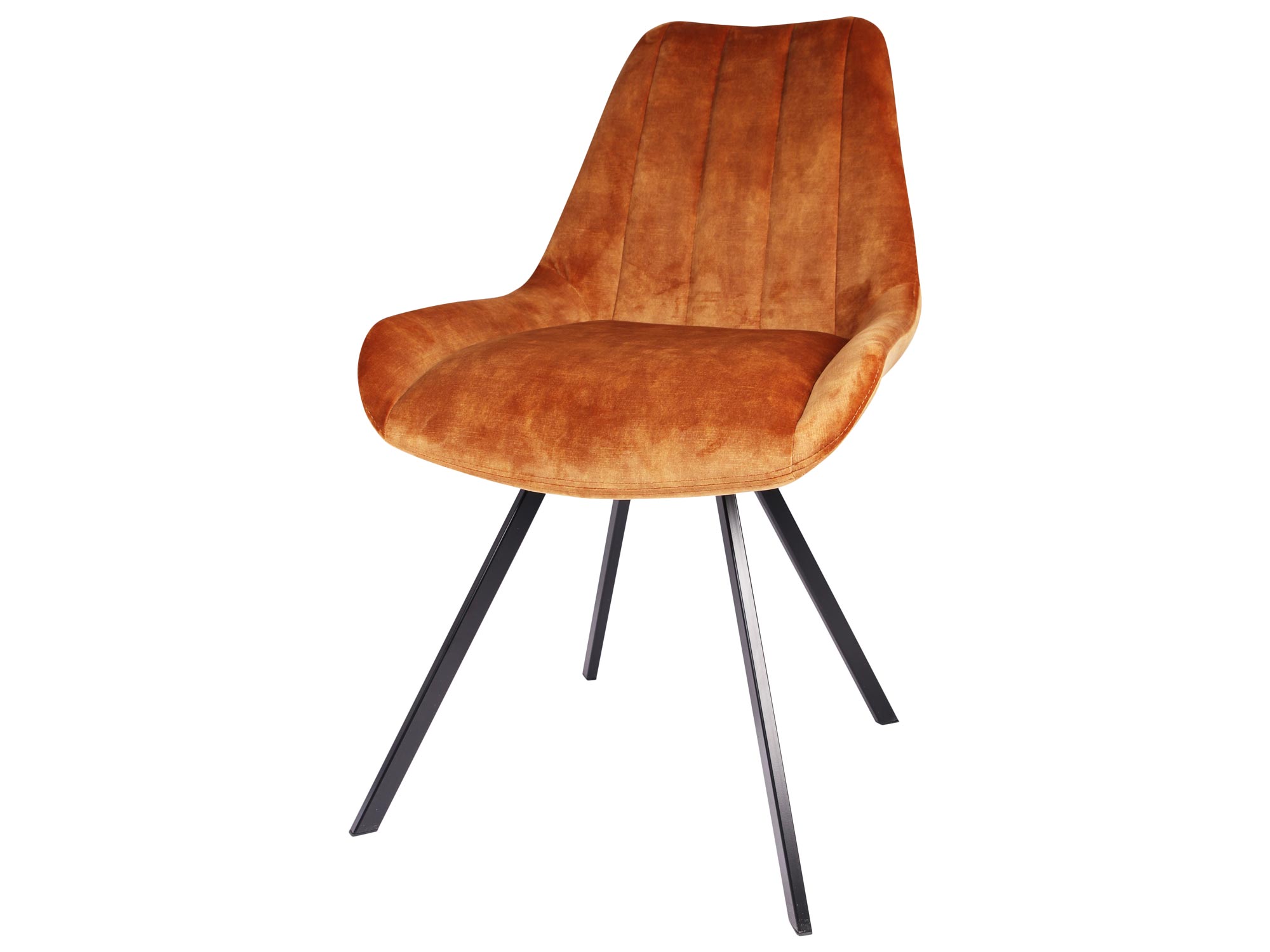 Krzesło tapicerowane pomarańczowe ERIN