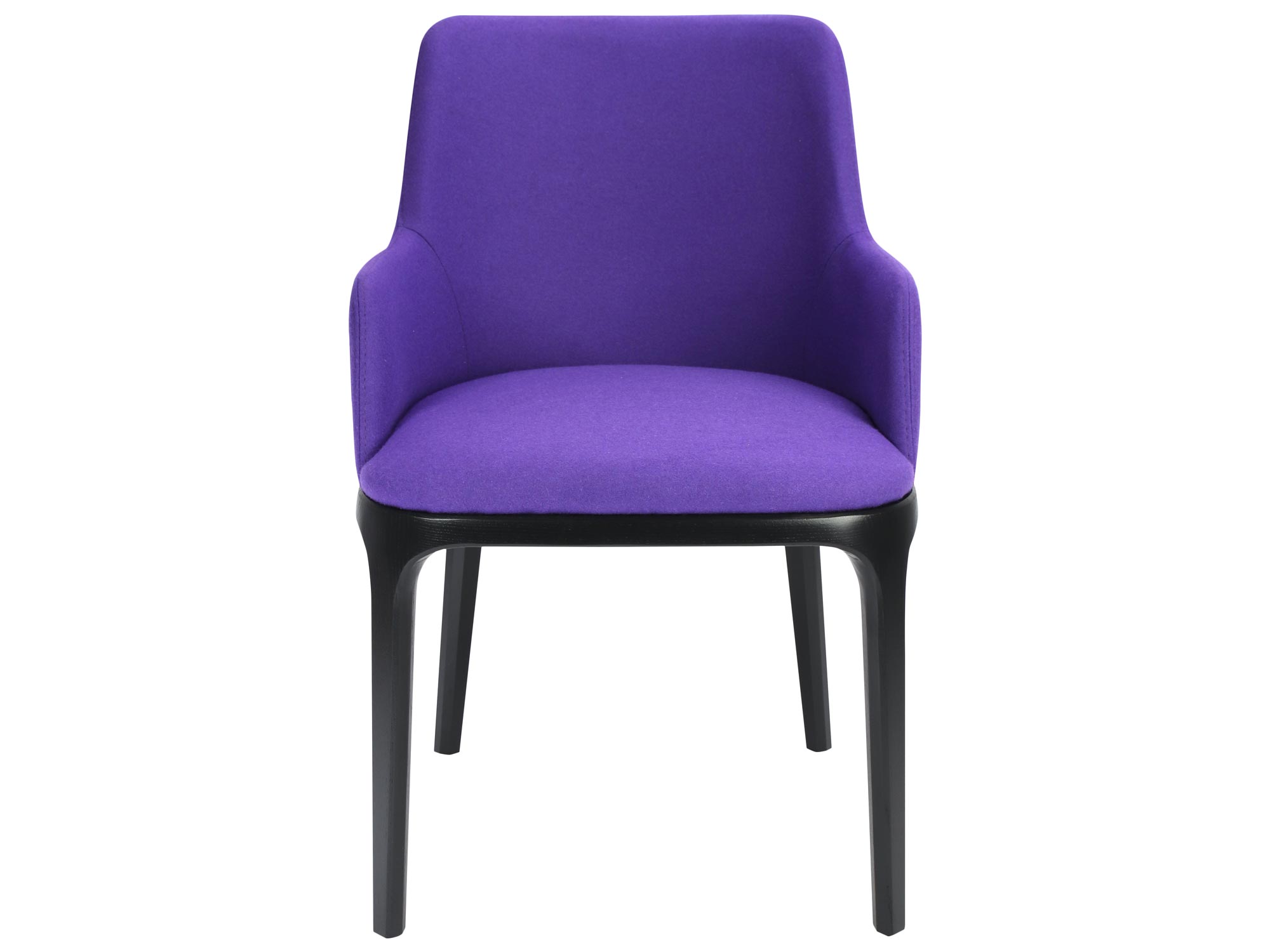 Fotel tapicerowany fioletowy front HATTIE 2