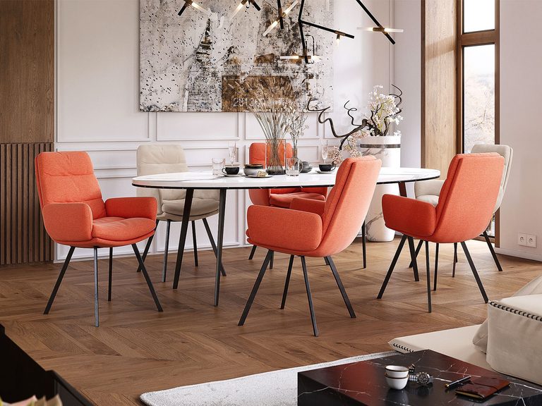 Krzesła do jadalni z podłokietnikami