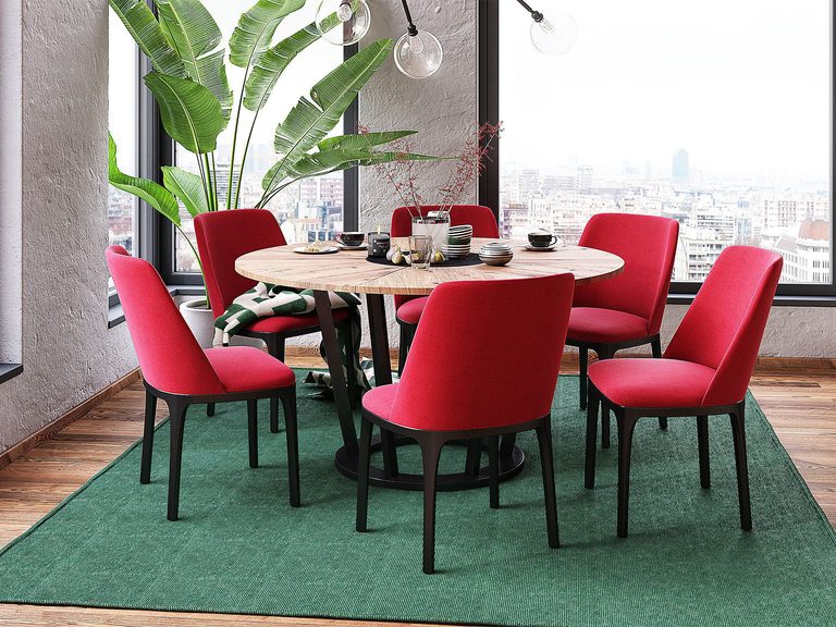 Welurowe krzesła do jadalni w nowoczesnym kolorze