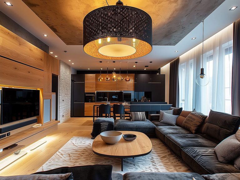 Lampy do salonu w rustykalnym wzorze