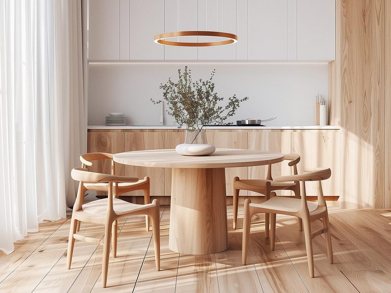 Stół okrągły rozkładany