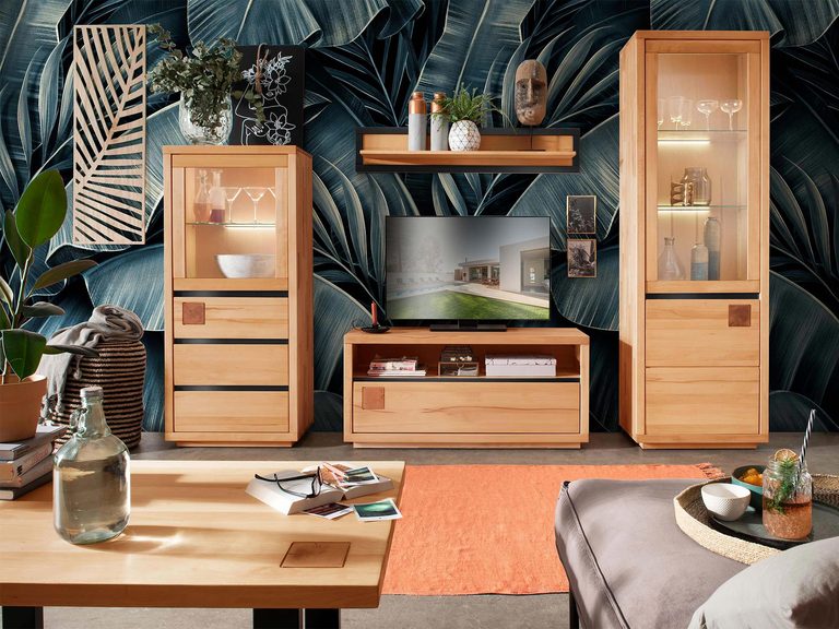 Witryna szklana w prostym stylu