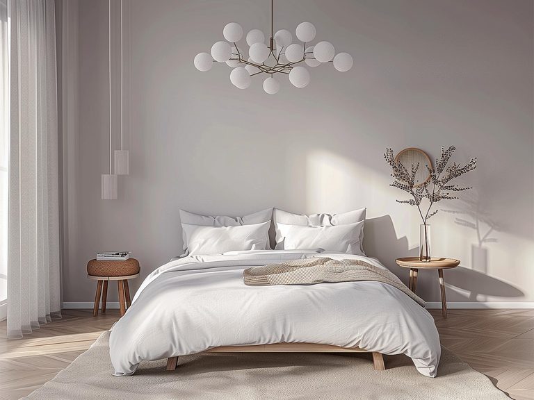 Żyrandol do sypialni w stylu glamour