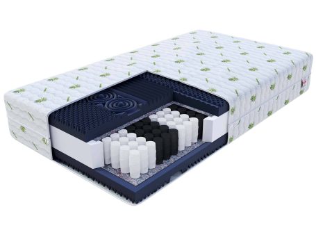 Materac sprężynowy z warstwą lateksową i pokrowcem