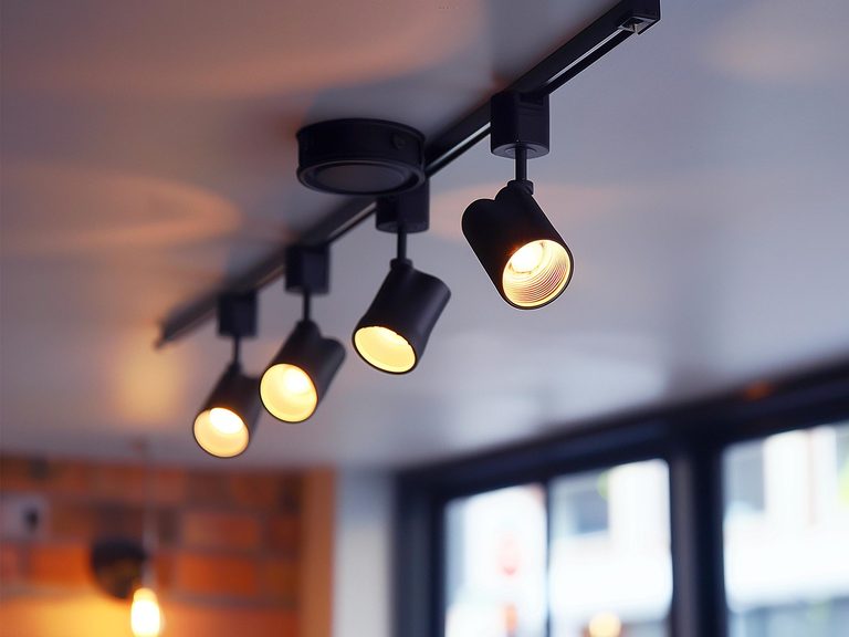 Oświetlenie szynowe w kolorze czarnym