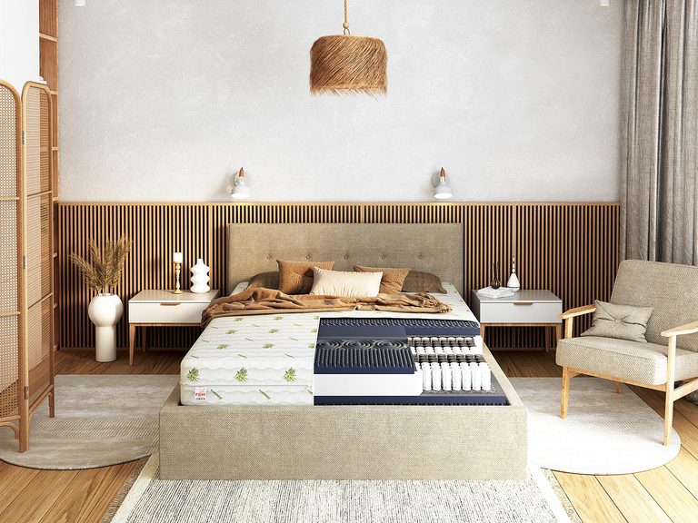 Boho ložnice interiér 2026