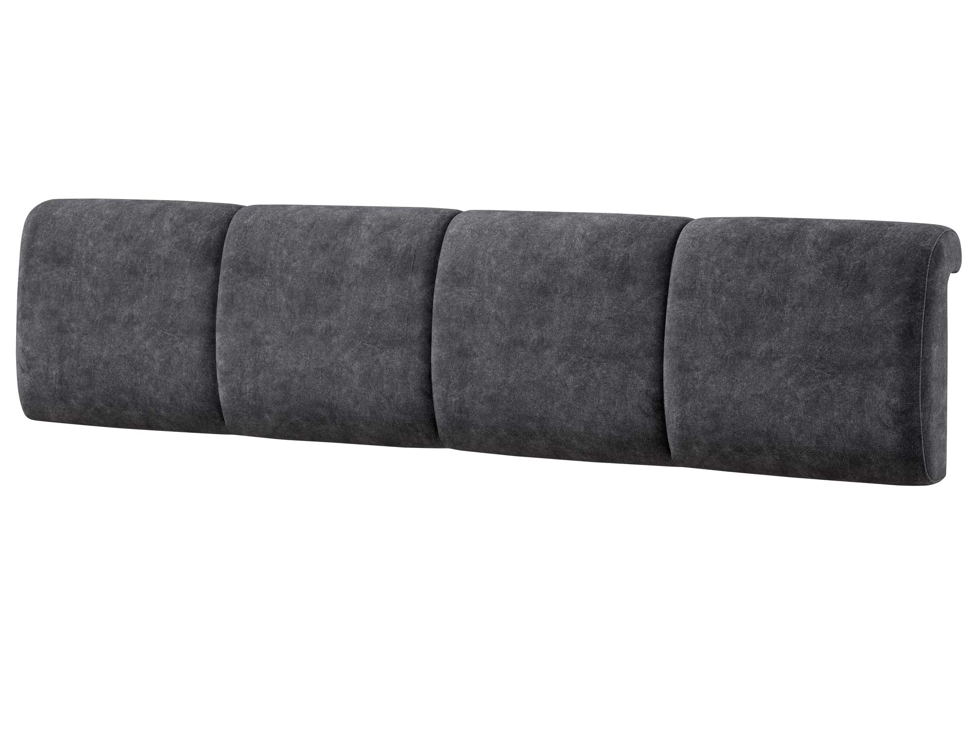 Przednia strona zagłówka w ciemnoszarej tapicerce Przednia strona zagłówka w ciemnoszarej tapicerce