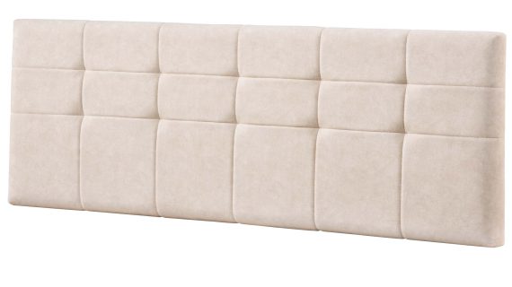 Miniaturka 6 - Beżowy zagłówek tapicerowany z kwadratowym pikowaniem