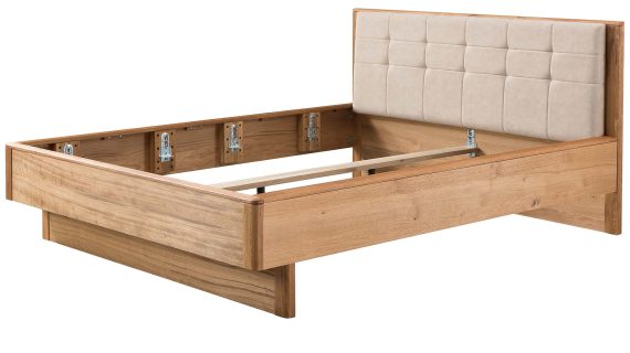 Miniaturka 9 - Rama łóżka z beżowym zagłówkiem i systemem podnoszenia