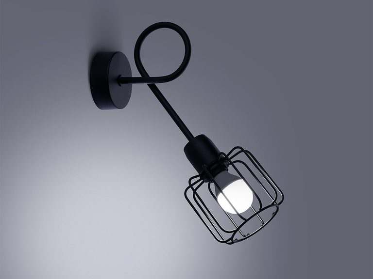 Kinkiety czarne eleganckie oświetlenie ścienne