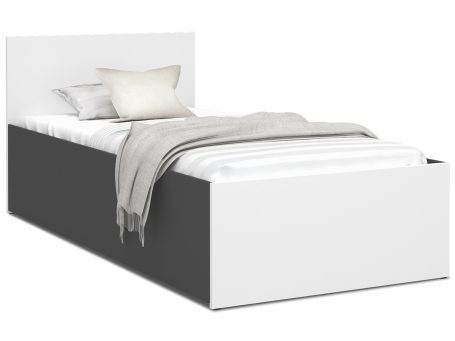 Nowoczesne łóżko z pojemnikiem na pościel i minimalistycznym designem