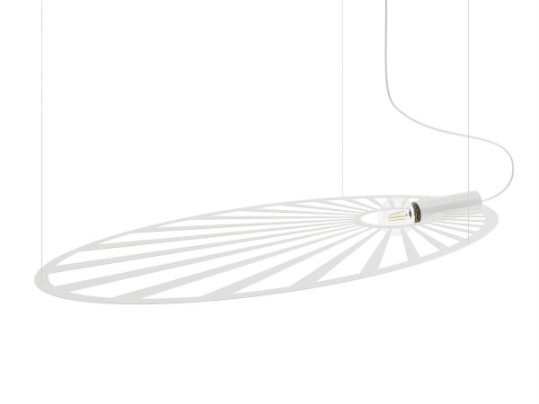 Designerska lampa sufitowa, geometryczny kształt, elegancki styl do jadalni