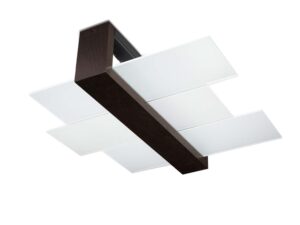 Miniatúra 16 - Stropné svietidlo s dreveným rámom wenge a sklenenými LED panelmi