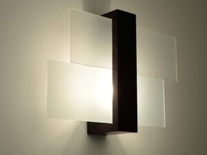 Miniatura 3 - Nástěnné svítidlo wenge z osvětlením LED zapnutým na stěně