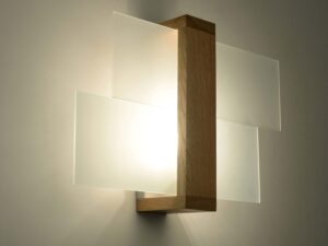 Miniatura 6 - Nástěnné svítidlo dubový z osvětlením LED zapnutým