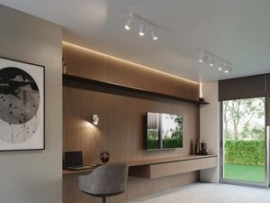 Miniatura 15 - Moderní obývací pokoj s bílým LED svítidlem nad pracovním stolem