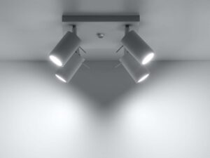 Miniaturka 2 - Plafon biały poczwórny z reflektorami i oświetleniem LED