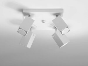 Miniaturka 1 - Plafon sufitowy biały z prostokątnymi reflektorami na podstawie