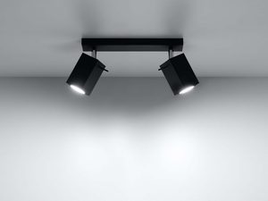 Miniatura 7 - Moderní nástěnné svítidlo stropní se dvěma černými reflektory