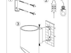 Miniaturka 10 - Instrukcja montażu kinkieta ściennego cylindrycznego ze schematem