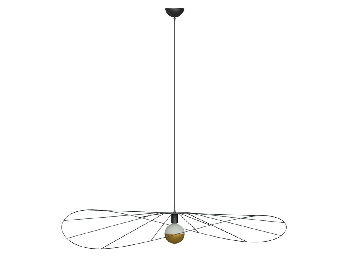 Moderne asymmetrische schwarze Deckenleuchte 140 cm TITANIA 140