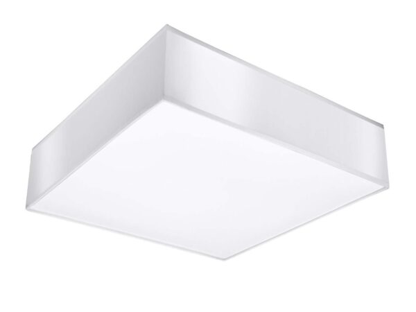 Plafon sufitowy biały kwadratowy z białym dyfuzorem LED