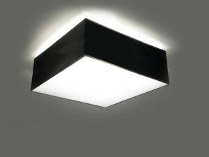 Miniaturka 2 - Plafon sufitowy czarny kwadratowy większy z oświetleniem LED