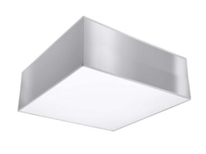 Miniaturka 3 - Plafon sufitowy szary kwadratowy z białym dyfuzorem LED