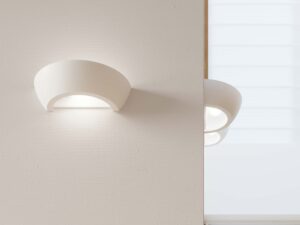 Miniaturka 6 - Minimalistyczny kinkiet ceramiczny LED w nowoczesnym korytarzu