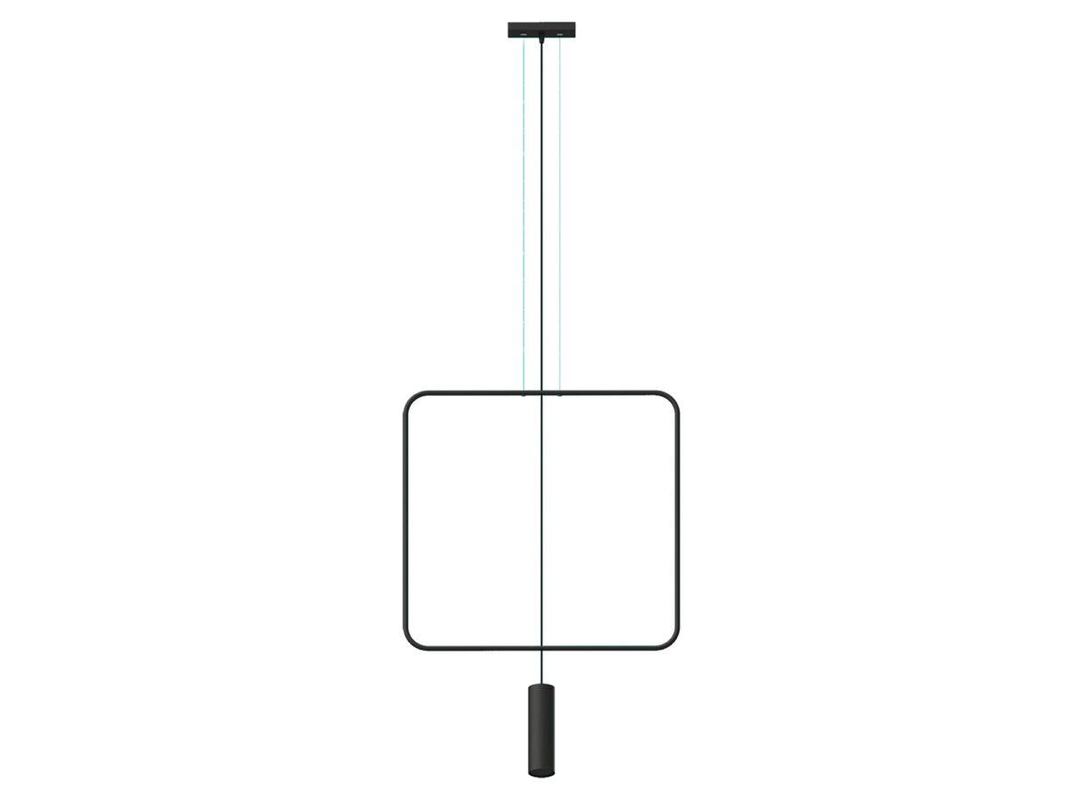 Moderne schwarze Stahl Hängeleuchte 6 cm RADIUS 1