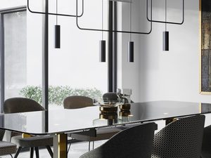 Miniaturka 3 - Designerska lampa LED, nowoczesne oświetlenie, czarna rama