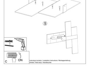 Miniatura 6 - Montážní výkres stropního svítidla z obdélníkovými panelami LED