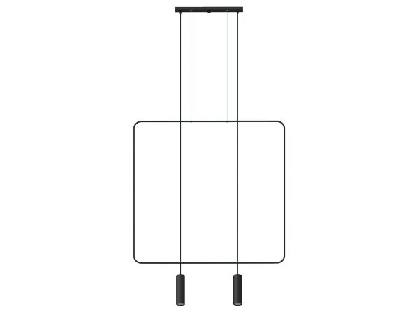 Lampa LED, czarna obudowa, nowoczesny styl do loftowych wnętrz