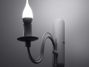 Miniatura 3 - Nástěnné svítidlo bílý svícnový s osvětlením LED