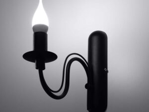 Miniatura 6 - Nástěnné svítidlo černý svícnový s osvětlením LED