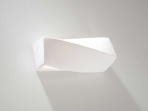 Miniaturka 1 - Elegancki biały kinkiet w stylu organicznym – minimalistyczna ściana