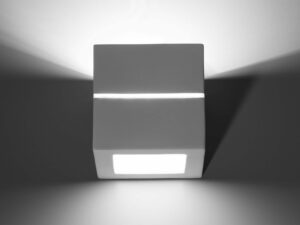 Miniatura 3 - Moderní bílý LED nástěnné svítidlo ve stylu geometrycznym