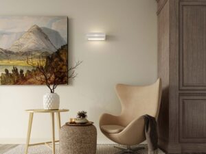 Miniaturka 4 - Biała betonowa lampa wisząca o organicznym kształcie – nowoczesny styl