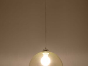 Miniaturka 6 - Lampa wisząca szklana kula różowa z oświetleniem