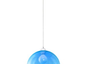 Miniaturka 11 - Niebieska lampa wisząca kula szklana na kablu
