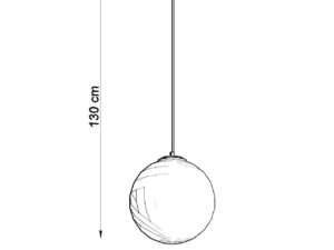 Miniatura 14 - Technický výkres závěsné lampy koule s rozměry 40x130 cm