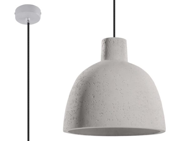 Biała lampa z betonu architektonicznego – styl skandynawski