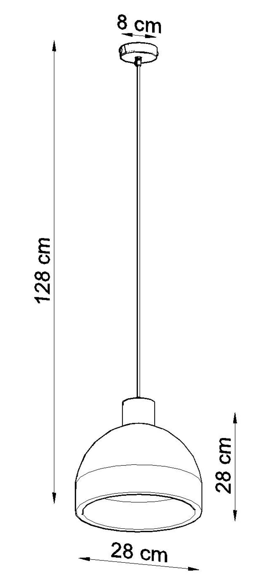 Schemat zawieszenia lampy o wysokości 128 cm – minimalistyczny styl Schemat zawieszenia lampy o wysokości 128 cm – minimalistyczny styl