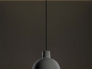 Miniaturka 2 - Ciemnoszara lampa wisząca w kształcie kopuły – nowoczesna aranżacja