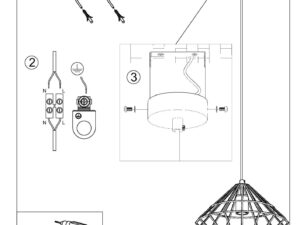Miniaturka 14 - Instrukcja montażu lampy wiszącej drucianej ze schematem