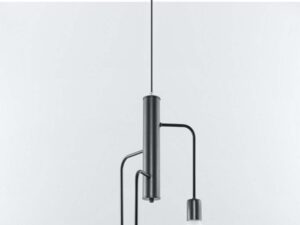 Miniaturka 1 - Lampa wisząca czarna z trzema zwisami do nowoczesnego salonu