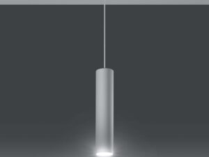 Miniaturka 3 - Lampa wisząca tuba biała z oświetleniem punktowym LED